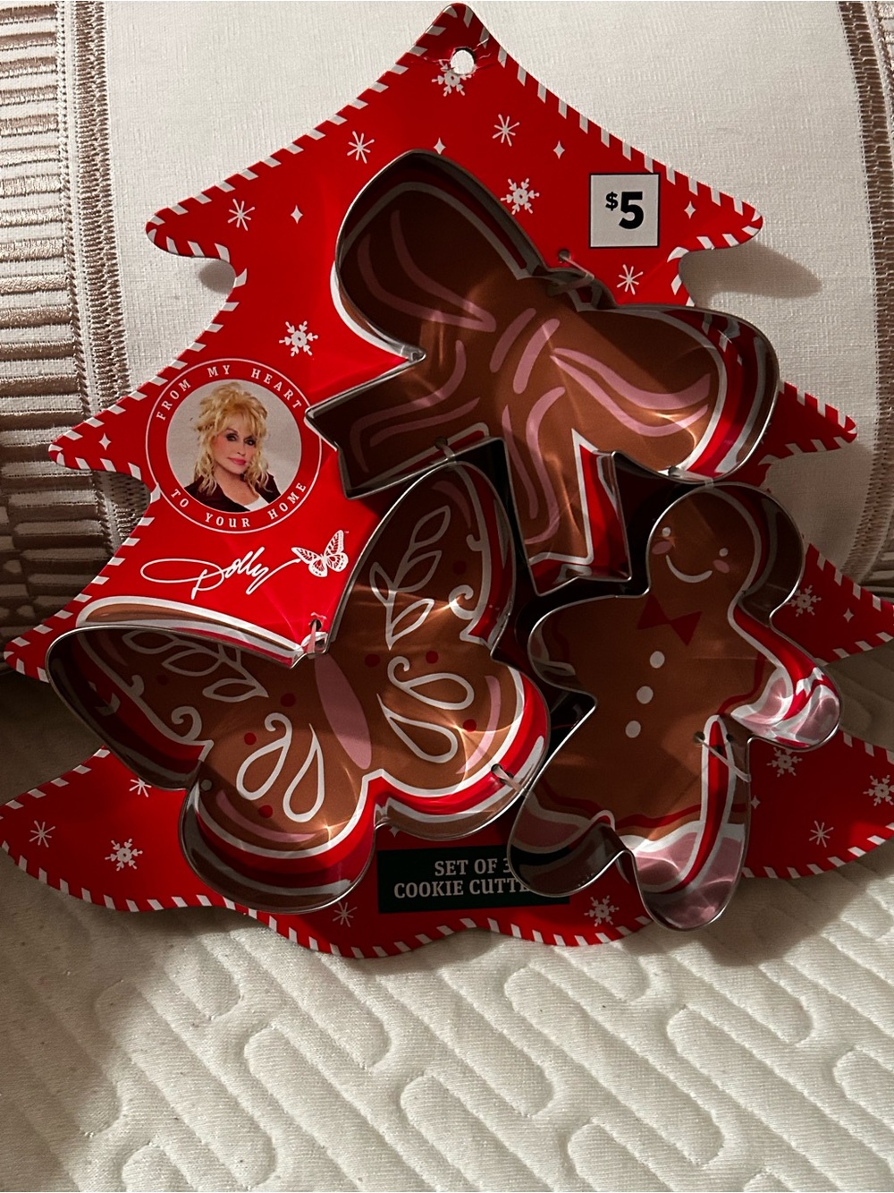 Dollcake Holiday Red Gingerbread, Bow & Butterfly Cookie Cutter Set